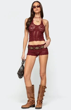 Kelani Crochet Shorts image number 1