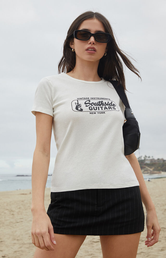 John Galt White Southside Guitars Hailie T-Shirt