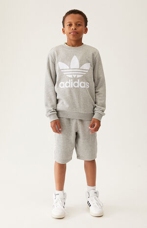Kids Heather Grey Essentials Sweat Shorts image number 2