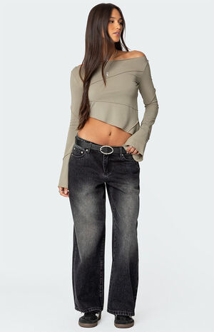 Maura Boat Neck Asymmetric Top image number 5