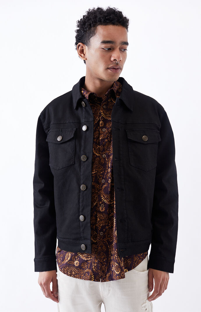 Vintage Black Trucker Denim Jacket