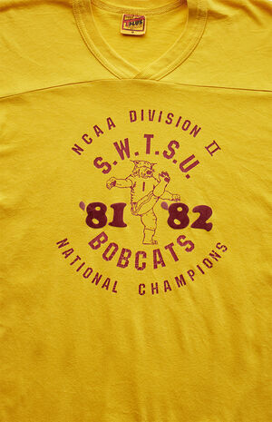80s SWTSU Bobcats V-neck Graphic T-Shirt image number 4