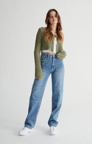 Medium Blue Boyfriend Utility Pants image number 4