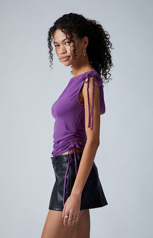 Mara Cinched Tied Tank Top image number 4