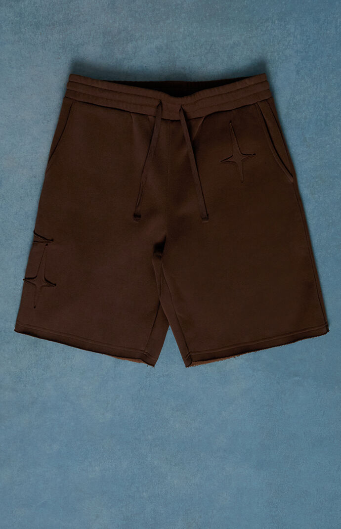 Pacsun Distressed Star Applique Baggy Sweat Shorts