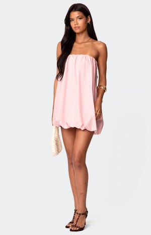 Met Strapless Bubble Mini Dress image number 1