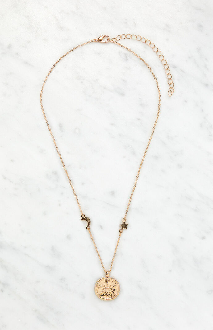 Celestial Evil Eye Medallion Necklace