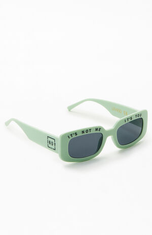 Mint It's Not Me Square Sunglasses image number 2