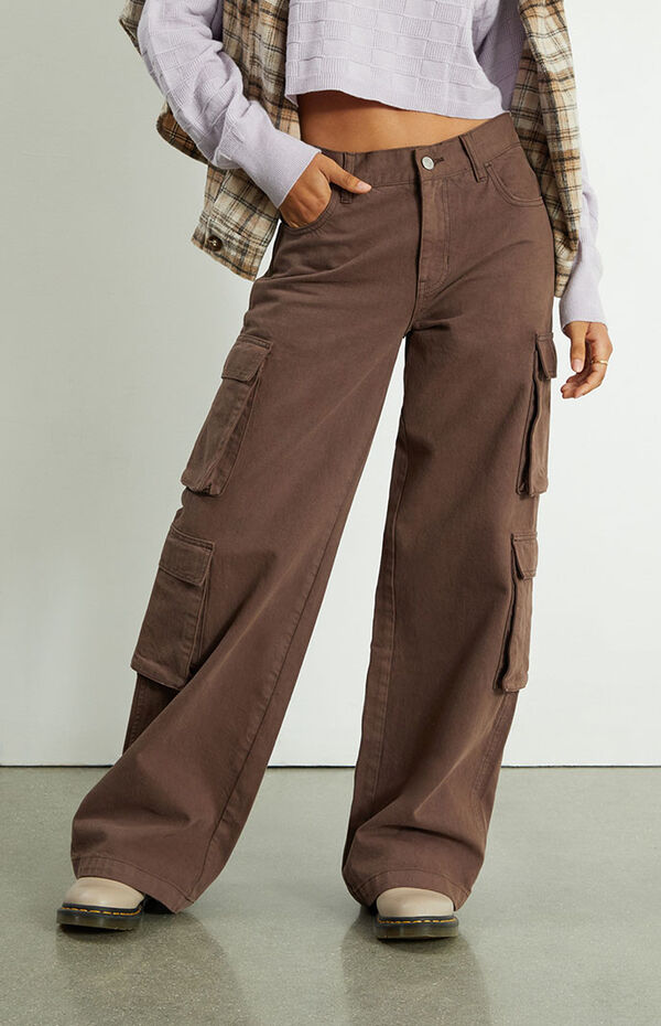 Eco Brown Baggy Cargo Pants