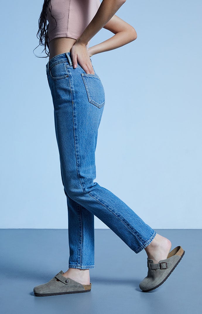 Pacsun june blue denim mom shorts hotsell