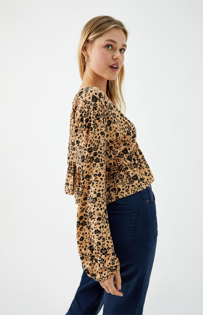 Long Sleeve Button Front Top