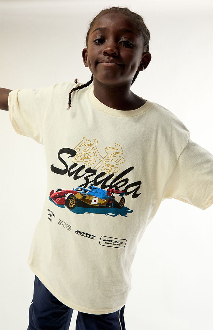 Formula 1 F1 X Pacsun Kids Suzuka City Racer T-shirt In Cream In White