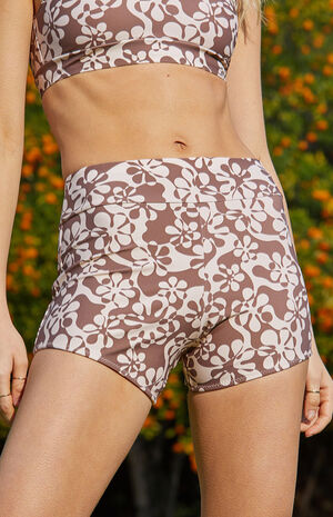Drifter Floral High Waisted Swim Shorts image number 3