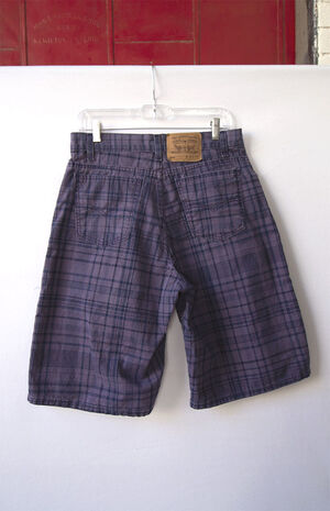 Upcycled Levi's 560 Plaid Denim Shorts image number 3