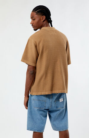 Ribbed Knit Woven Shirt image number 3