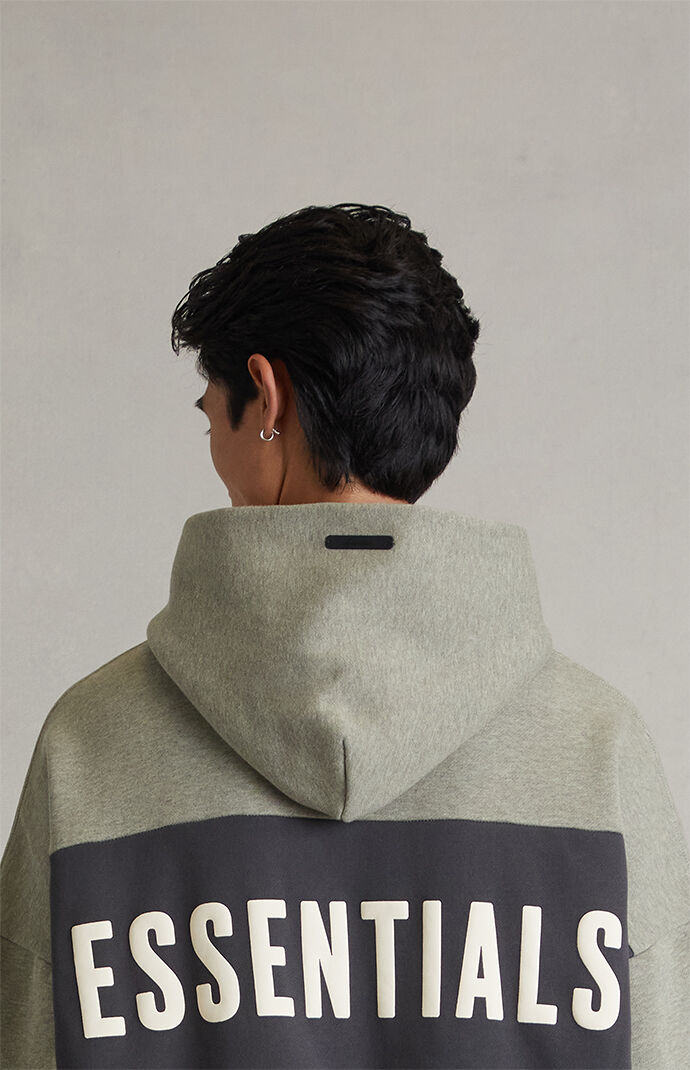 Fear of God ESSENTIALS Seal Paneled Cropped Relaxed Hoodie | Pacsun