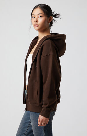 Big NY Zip Up Oversized Hoodie image number 3