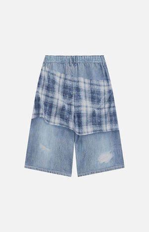 Plaid Panel Chain Jorts image number 5
