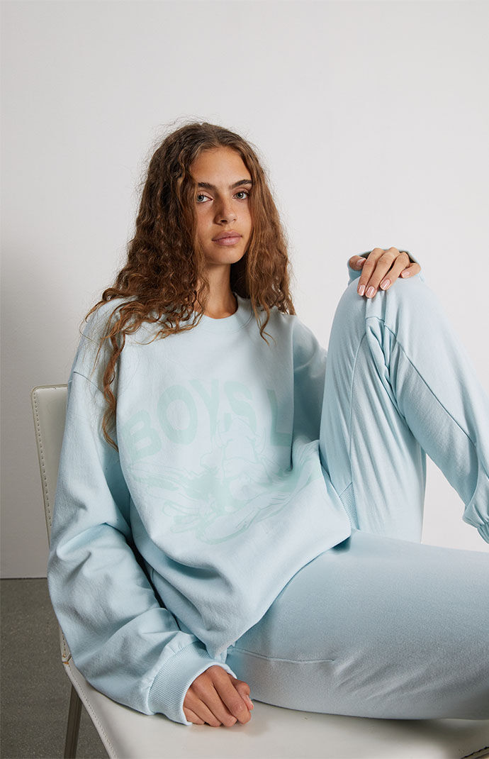 Boys Lie Blue Overlook Crew Neck Sweatshirt PacSun