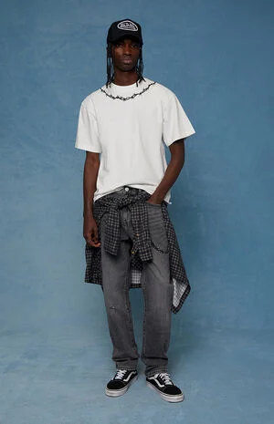 Cade Straight Jeans Ripped Black Wash image number 1