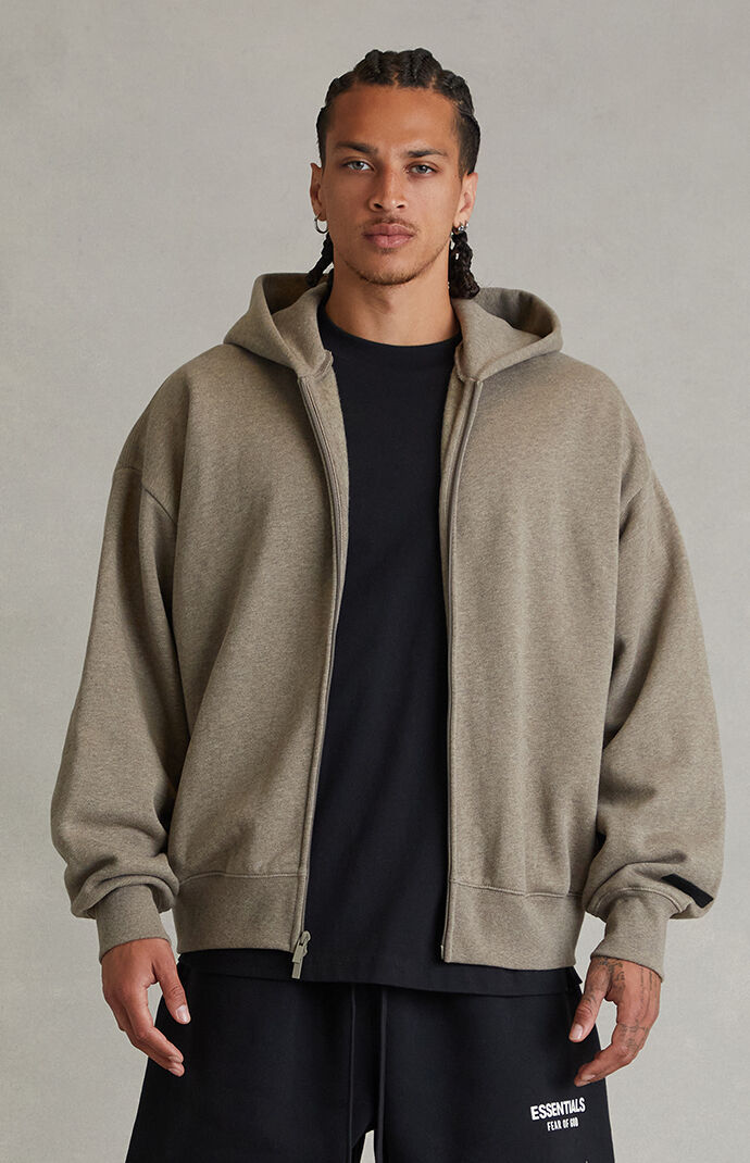 Fear of God ESSENTIALS Homestead Heather Classic Zip Up Hoodie
