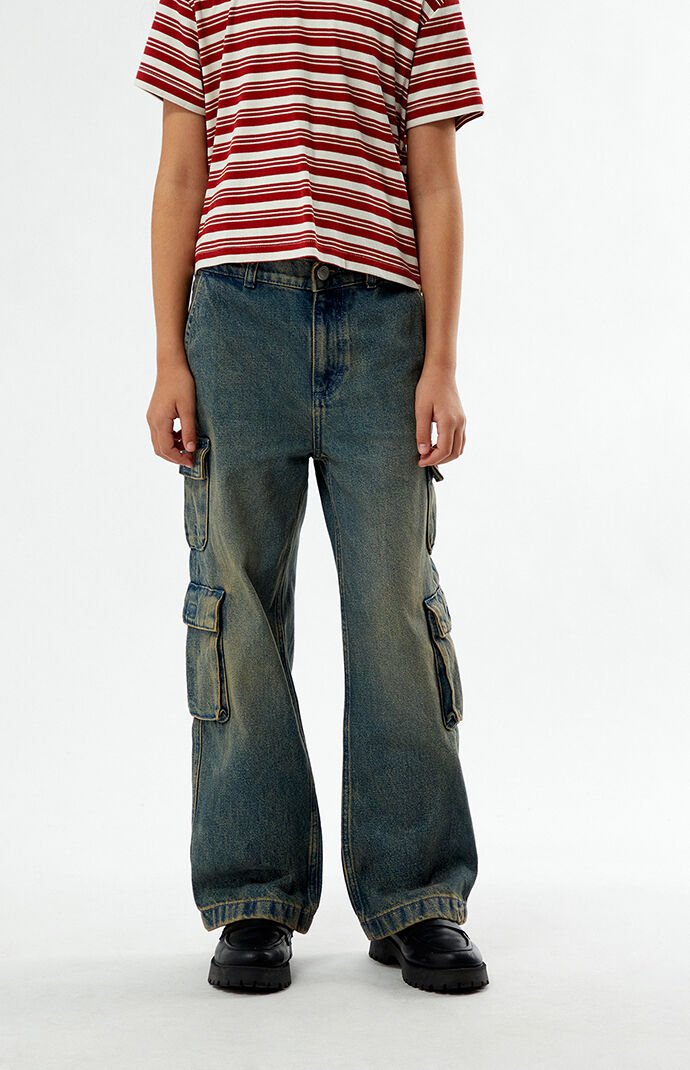 Pacsun Kids Baggy Jeans Cargo Indigo Tinted | PacSun