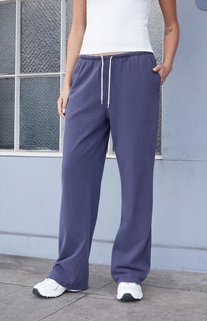 Navy Autumn Tie Baggy Sweatpants image number 2