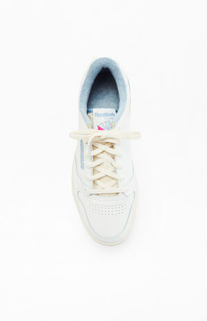 Women's White & Blue Phase Court Sneakers image number 5