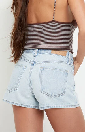 Ivy High Waisted Festival Jean Shorts Light Blue image number 2
