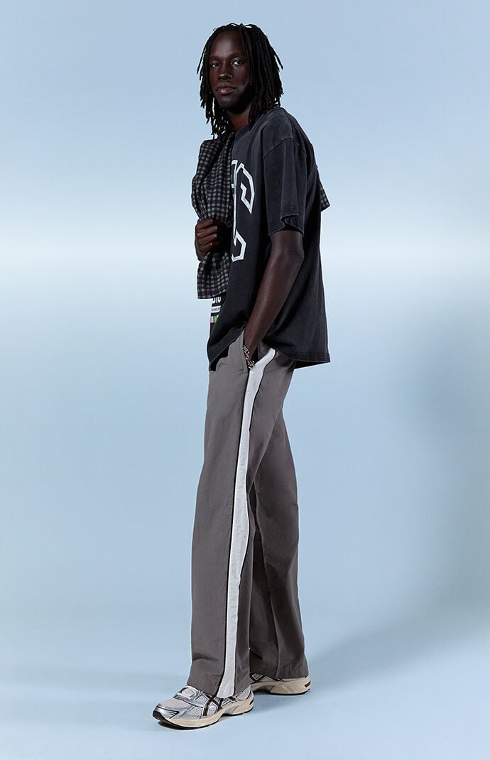Pacsun Gray Brodie Baggy Track Pants