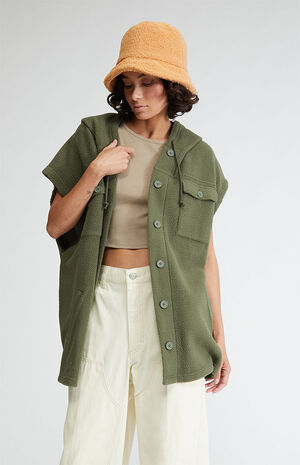 Hooded Polar Fleece Vest image number 2