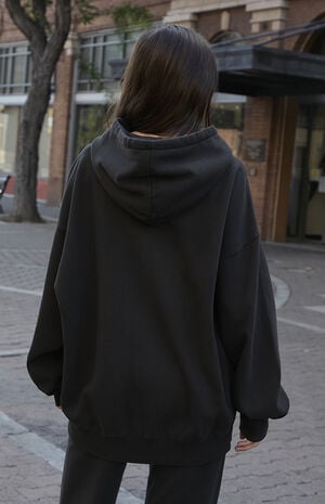 Black Christy Full Zip Oversized Hoodie image number 3