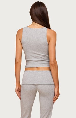 Linda Ribbed Scoop Neck Tank Top image number 3