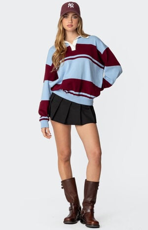 Kian Striped Polo Sweater image number 2