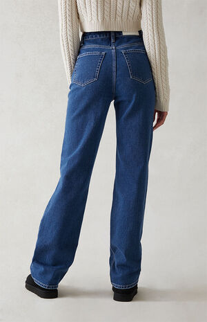 Dark Indigo Ripped '90s Boyfriend Jeans image number 5