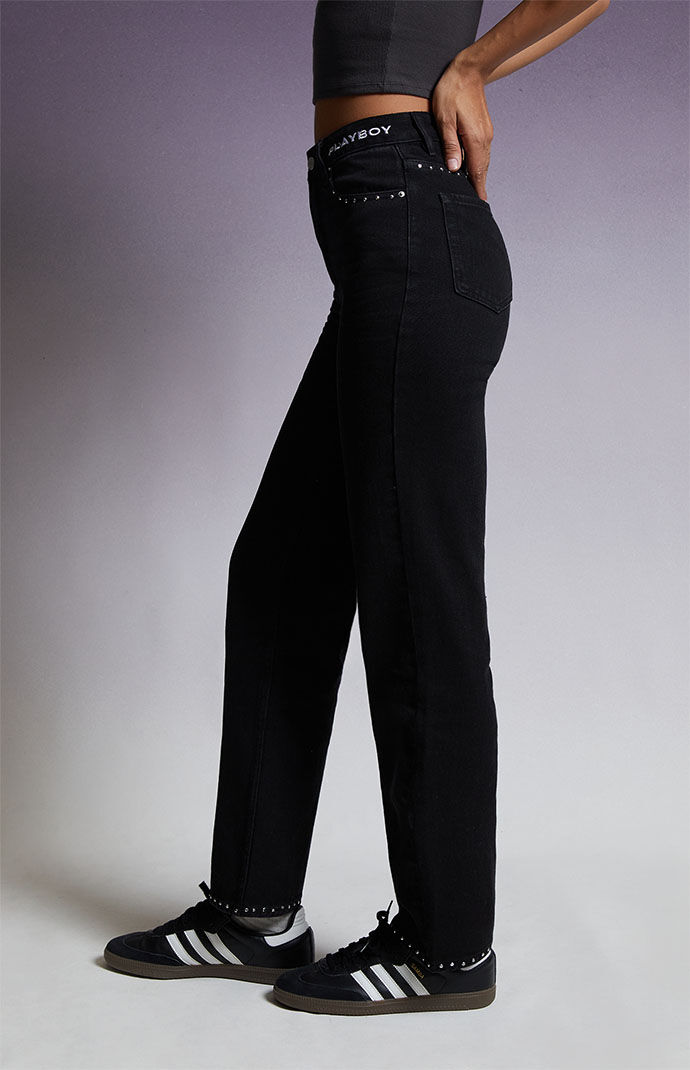 Playboy By PacSun Studded '90s Boyfriend Jeans | PacSun Playboy By PacSun Studded '90s Boyfriend Jeans | PacSun