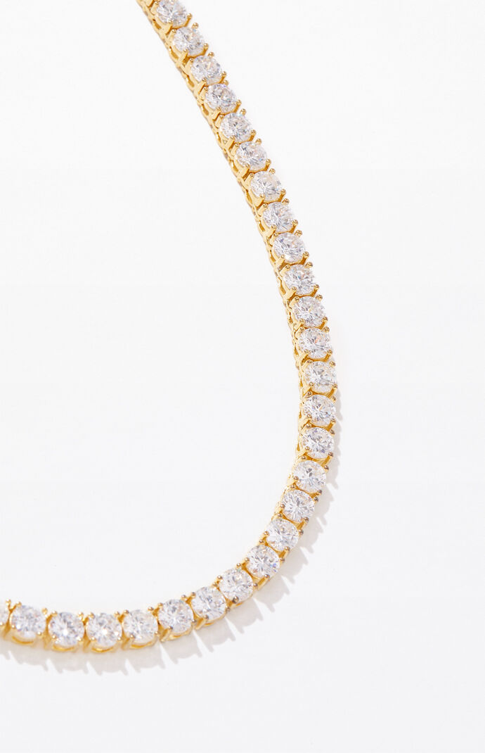 Gold Tennis Chain Necklace