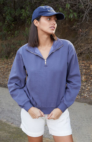 Navy Half-Zip Sweatshirt image number 1