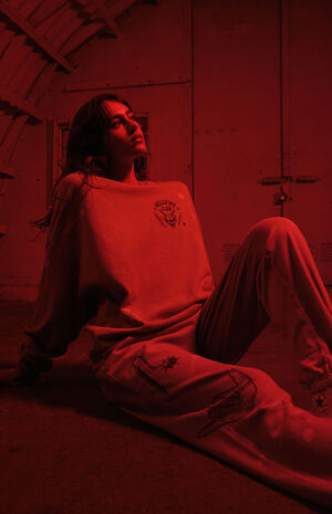 Beige Hellfire Club Oversized Sweatshirt image number 6