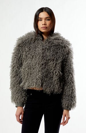 Harlow Faux Fur Cropped Jacket image number 1