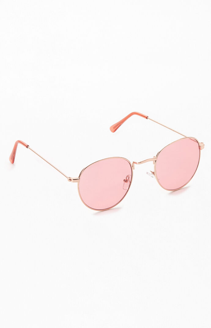 Pink Lennon Round Sunglasses