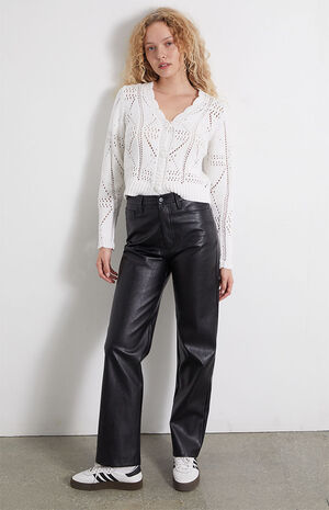 '90s Faux Leather Pants image number 1