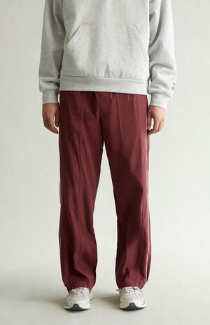 Maroon Baggy Track Pants image number 2