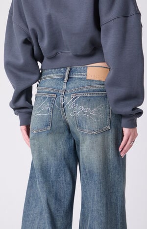 Kaia Ultimate Low Rise Baggy Jeans Los Angeles Rhinestone image number 6