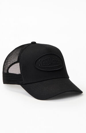 Black Staple Trucker Hat image number 1
