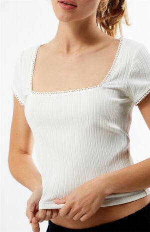 Dakota Square Neck Lace T-Shirt image number 4