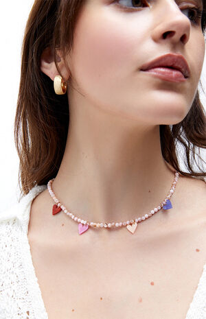 Beaded Heart Necklace image number 2