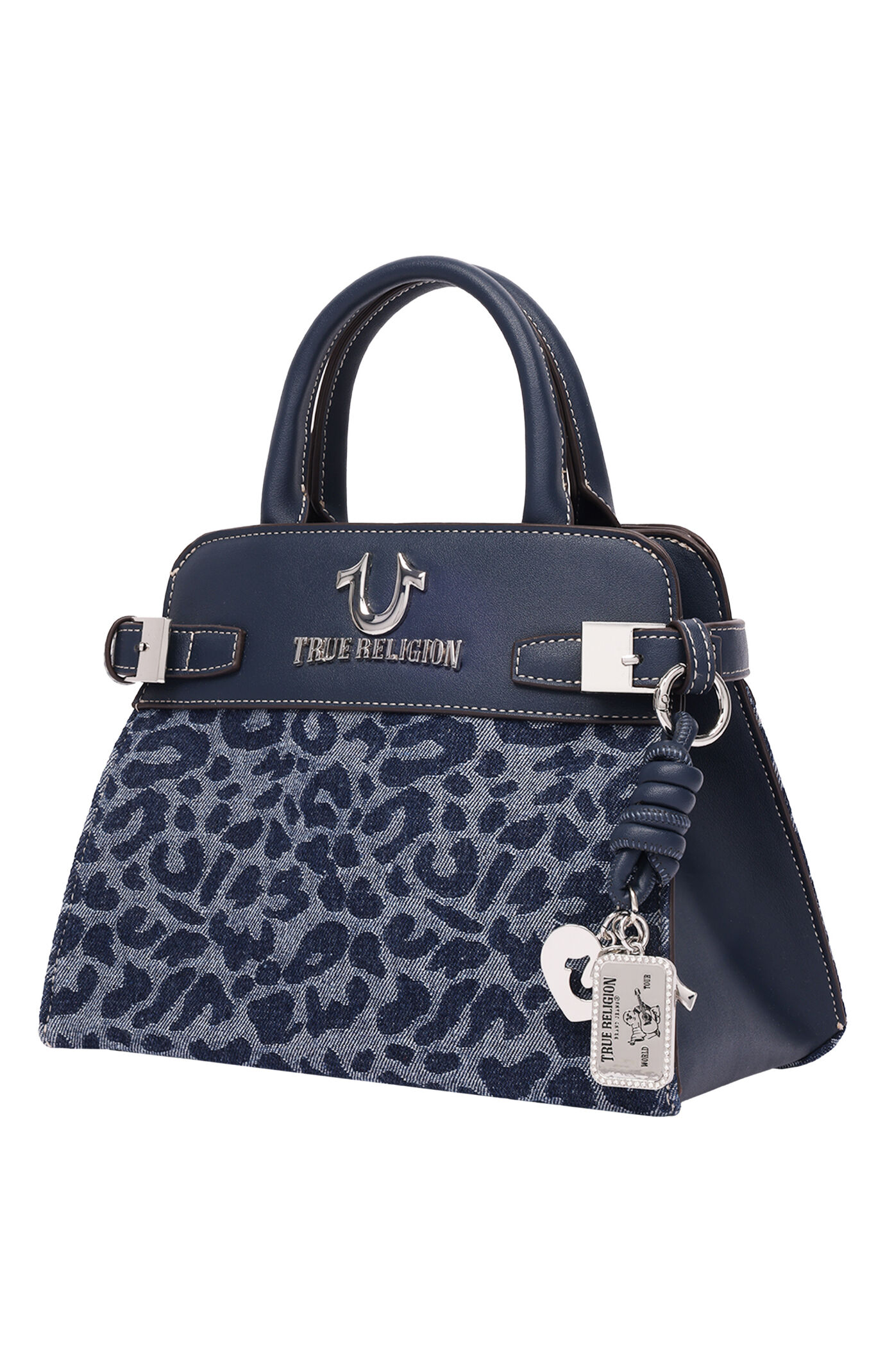 True Religion Beckham Leopard Jean Belted Tote Bag