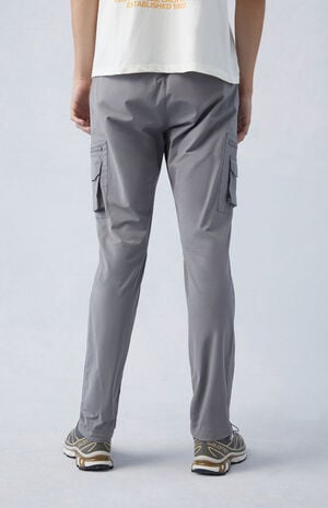 Eco Stretch Gray Slim Cargo Pants image number 5