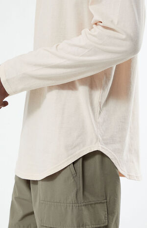 Basic Solid Scallop Long Sleeve T-Shirt image number 2